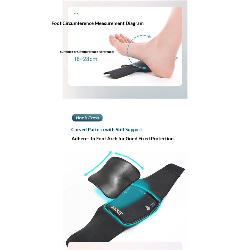 Arch Support Compression Sleeves for Flat Feet & Plantar Fasciitis Relief - Adjustable Orthotic Brace for Fallen Arches, High Arch Support, Foot Pain Relief - 1 Pair (Black, Medium) - Image 2
