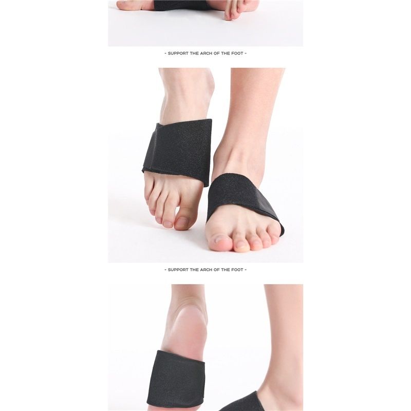 Arch Support Compression Sleeves for Flat Feet & Plantar Fasciitis Relief - Adjustable Orthotic Brace for Fallen Arches, High Arch Support, Foot Pain Relief - 1 Pair (Black, Medium) - Image 4