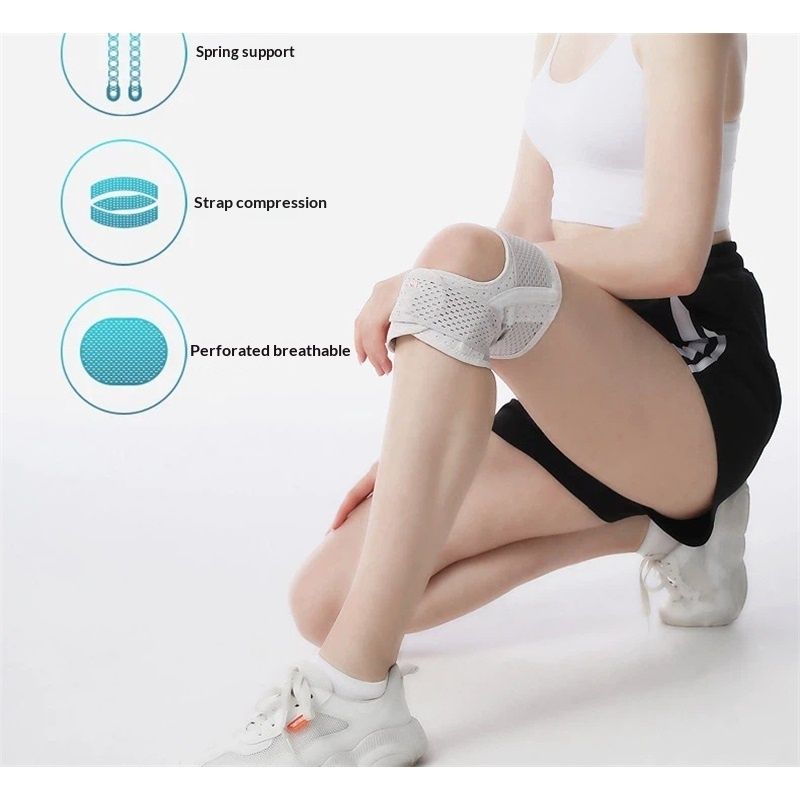 Knee Brace for Women & Men with Side Stabilizers Upgraded for Meniscus Tear,  Arthritis Knee Pain Relief, Adjustable Breathable Injury Recovery Knee Support（ white m） - Image 4