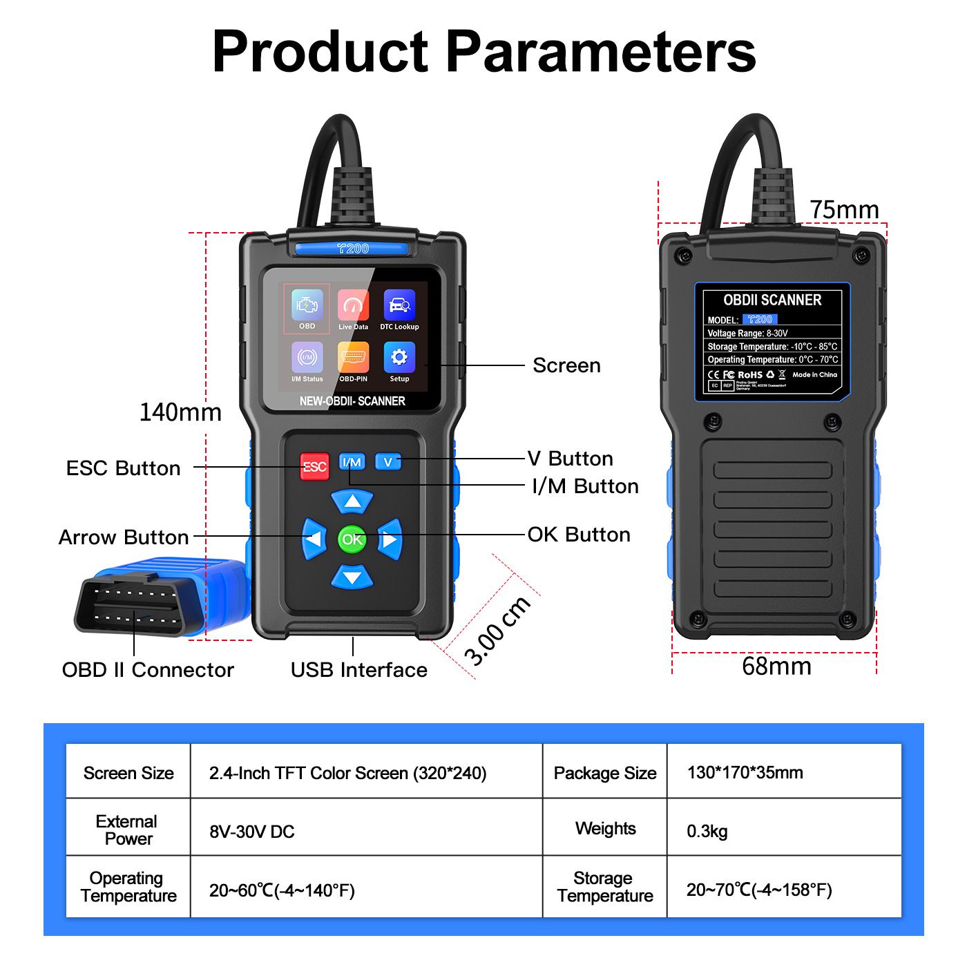 obd2 Scanner Diagnostic Tool Car Accessories Check Engine Code Reader with Reset for Cars Professional Vehicles Scan Tools Fault Warning Light - Image 5