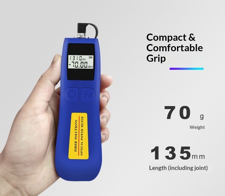 Optical Power Meter -70~+10 dBm Fiber Light Meter for Testing 6 Calibrated Wavelengths, 70g Light Weighted - Image 3