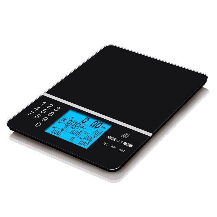 Food Scale with Nutritional Calculator, Kitchen Diet Scale, Digital Food Calorie Counting Scale for Meal Prep, Kitchen, Baking, Weight Loss, Resolution 1g, Max 5kg 11Ib - Image 1