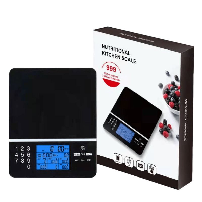 Food Scale with Nutritional Calculator, Kitchen Diet Scale, Digital Food Calorie Counting Scale for Meal Prep, Kitchen, Baking, Weight Loss, Resolution 1g, Max 5kg 11Ib - Image 3