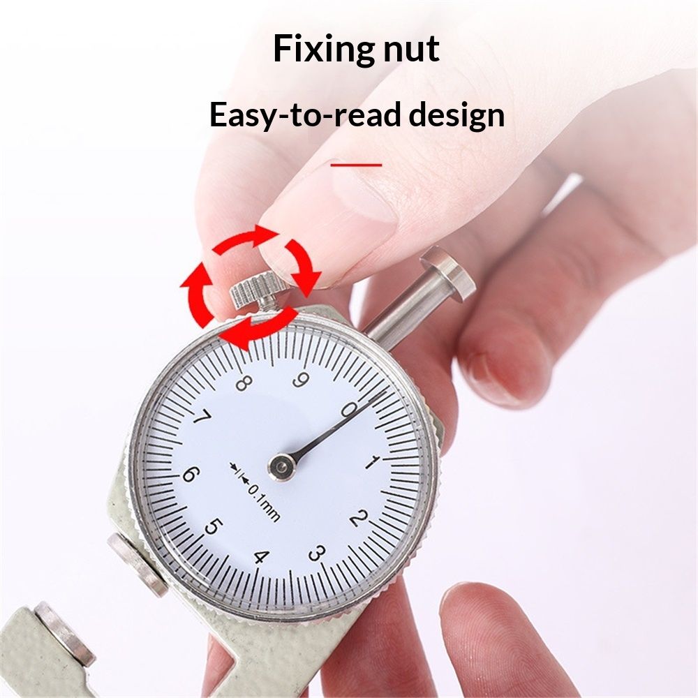 Thickness Round Thickness Tester Dial Indicator Portable Measuring Jewelry Leather Board Equipment - Image 2