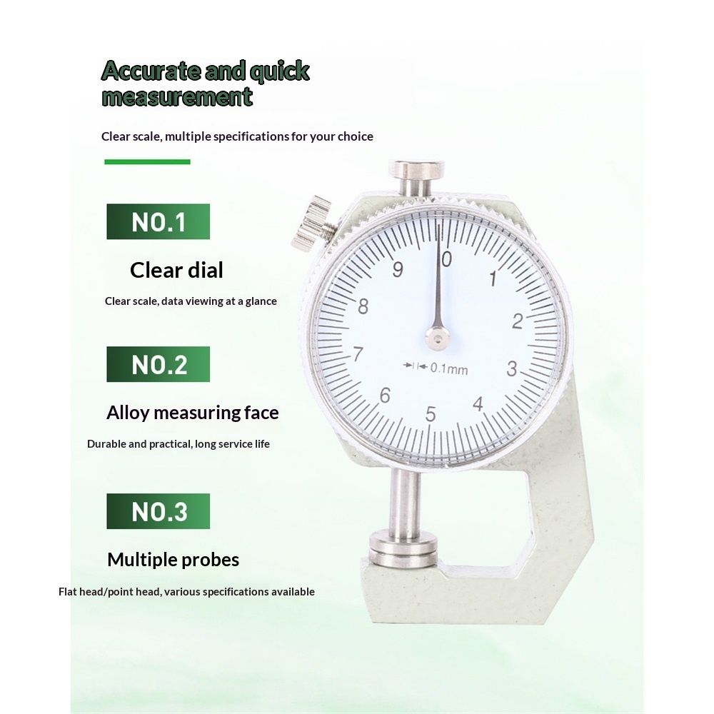 Thickness Round Thickness Tester Dial Indicator Portable Measuring Jewelry Leather Board Equipment - Image 3
