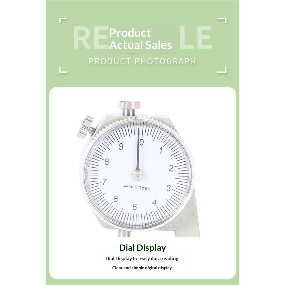 Thickness Round Thickness Tester Dial Indicator Portable Measuring Jewelry Leather Board Equipment - Image 5