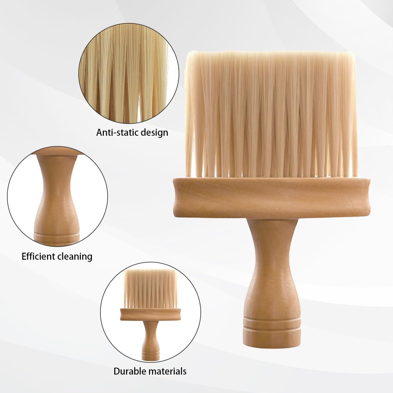2Pcs Non Static Double Sided Instrument Dust Removal Brush，Wooden Keyboard Cleaning Brush for Keyboards Pianos Synthesizers（2pcs beech ） - Image 3