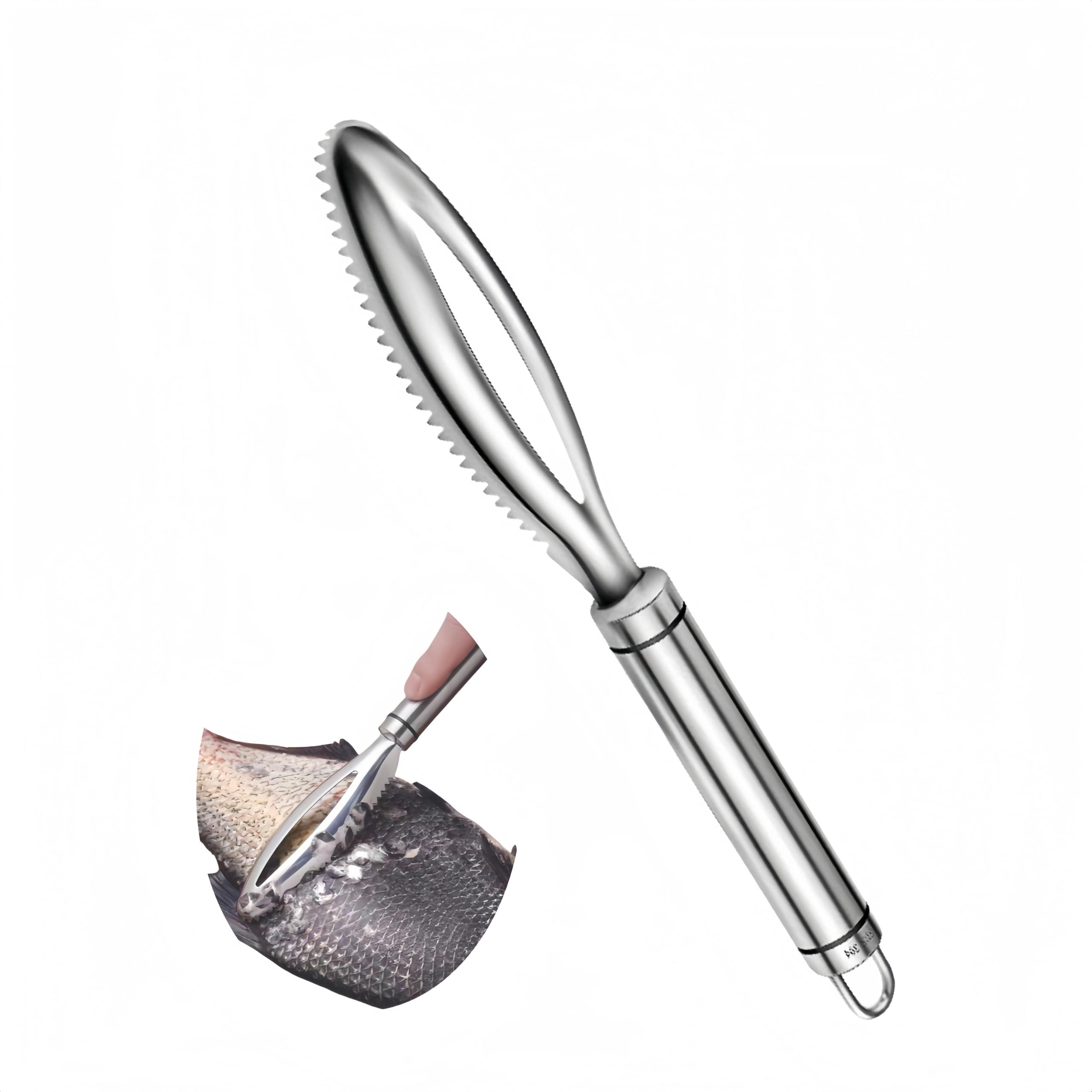 Fish Scale Remover, Stainless Steel Fish Scaler Easy Use Fish Descaler Tool,Fish Scaler Remover Lung Remover for Family Kitchen,Easy to Clean Kitchen Tool 2pcs - Image 3