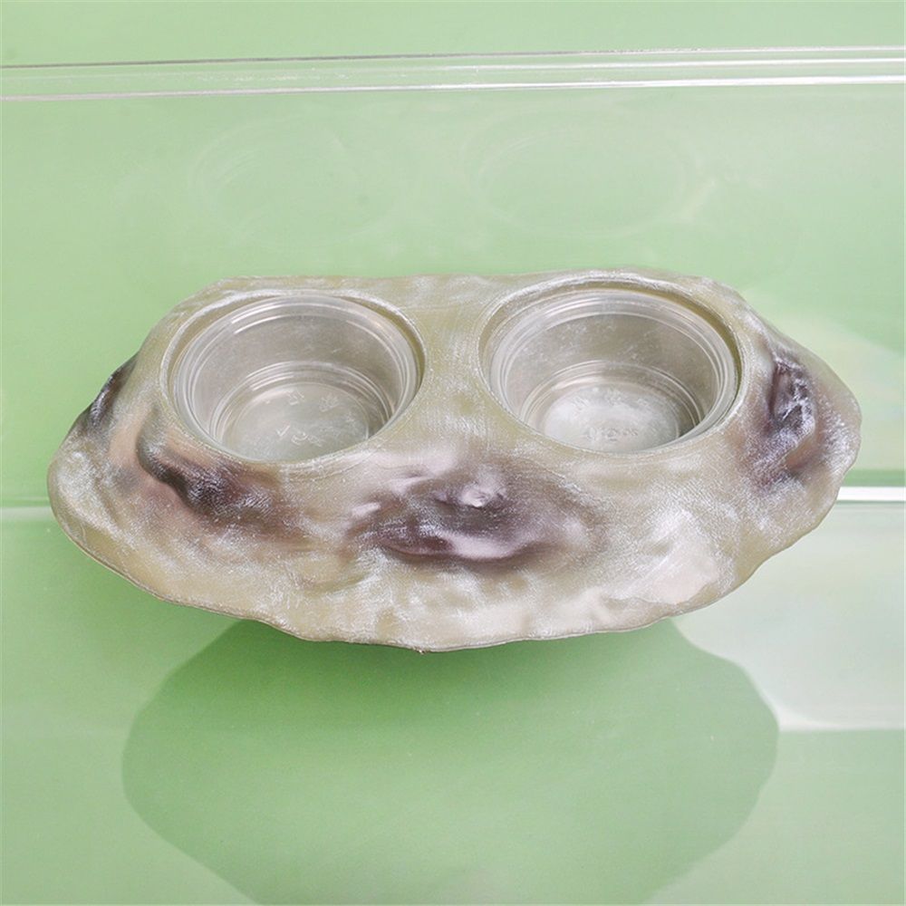 Tree dwelling pet food bowl lizard palace guard water bowl strong magnetic suspension fruit puree suction cup climbing pet feeder  with 4PCS Feeding Cups （cyan） - Image 3