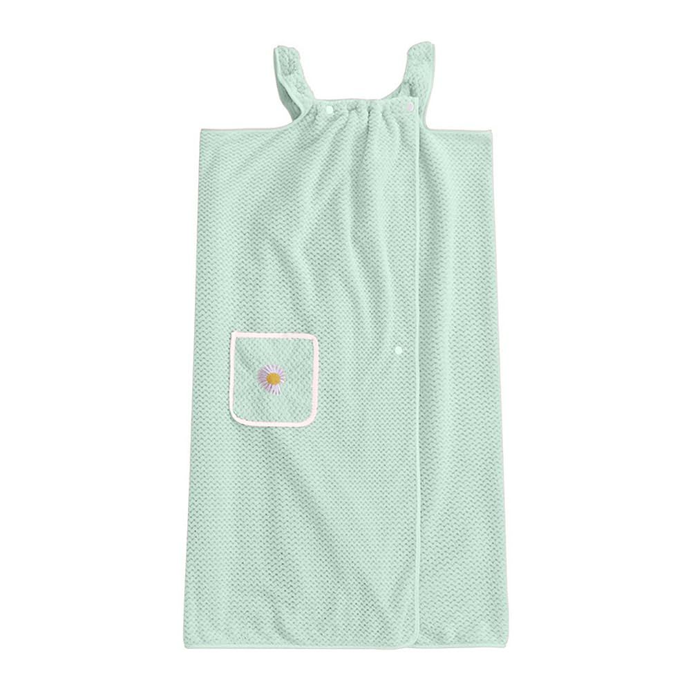 Dry Absorb Water Wearable Bath Towel, 2-in-1 bathrobe wearable bath towel for women After Shower  matcha green100*130cm - Image 1
