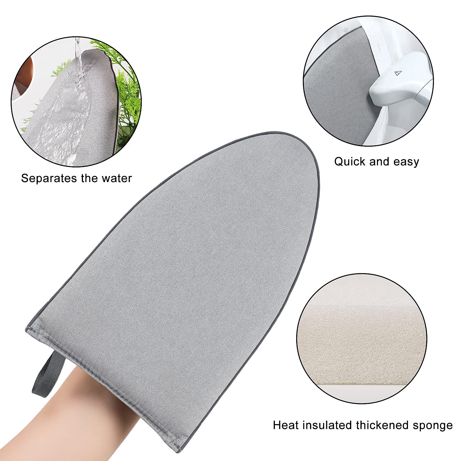 2pcs  Garment Steamer Ironing Gloves Anti Steam Glove Heat Resistant Garment Steamer , Garment Steam Accessories for Clothes（pointed tip） - Image 2