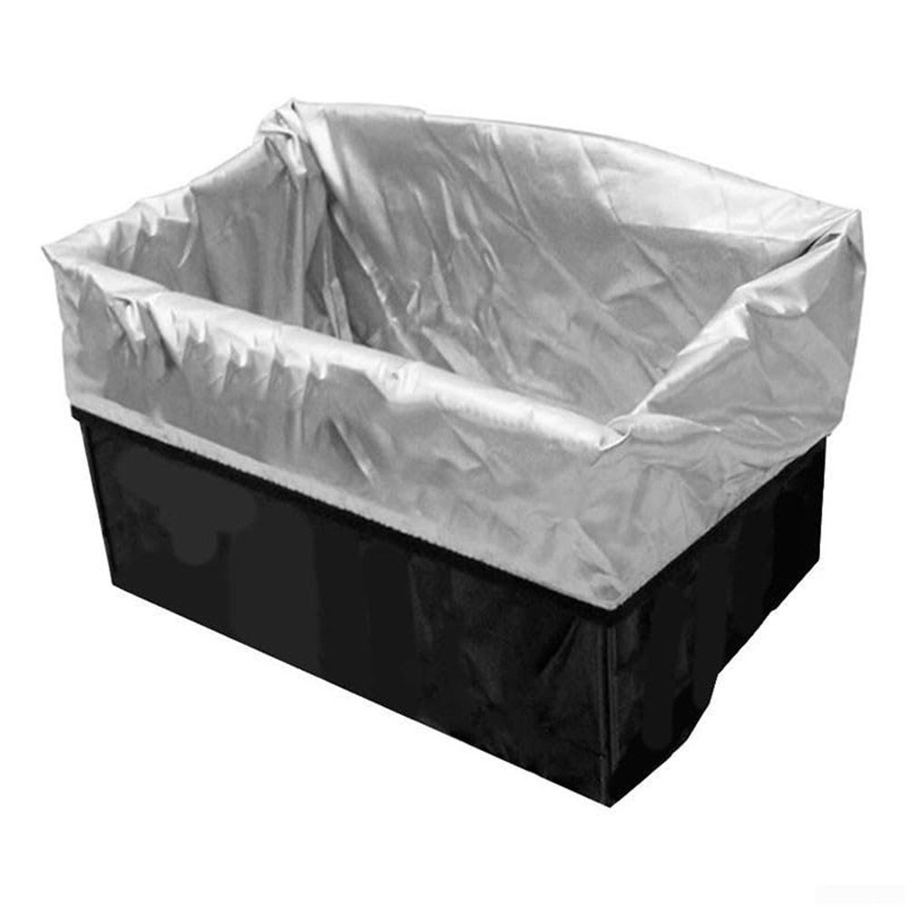 Wiel Bike Basket with Liner Rainproof Cover, Folding Bicycle Basket Easy Install to Front Handlebar or Rear Rack for Commuter Grocery Shopping Picnic - Image 1