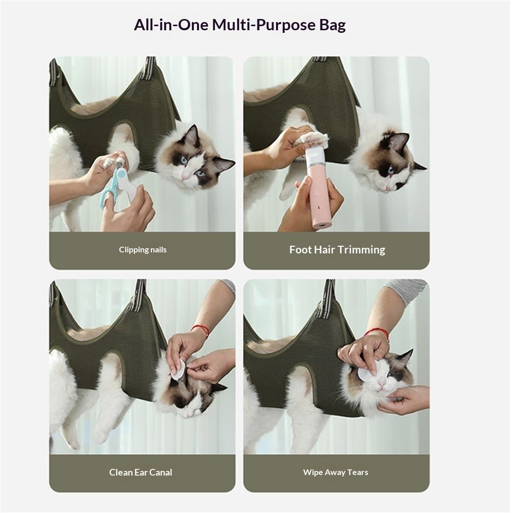 2 pack Cat and Dog Grooming Hammock for Nail Clipping、Grooming,Cat Bathing Bag for cat Nail Trimming,Pet Claw Care Bag, Dog Grooming Harness（S） - Image 5