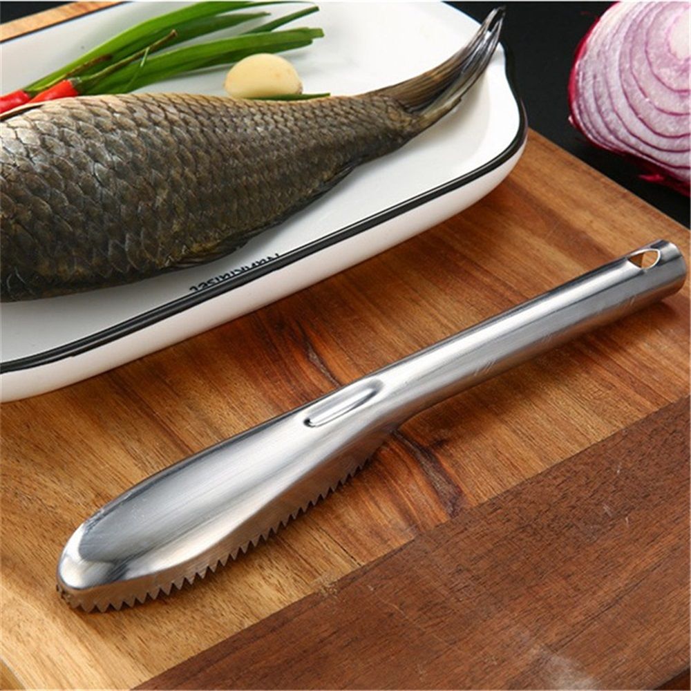 2 pack Fish Scaler Stainless Steel Fish Scaler Remover No Mess - Sturdy Fish Scale Remover Portable Fish Descaler Tool- Reliable Fish Cleaner Fish Scraper for Quick & Easy Fish Scaling Cleaning - Image 2