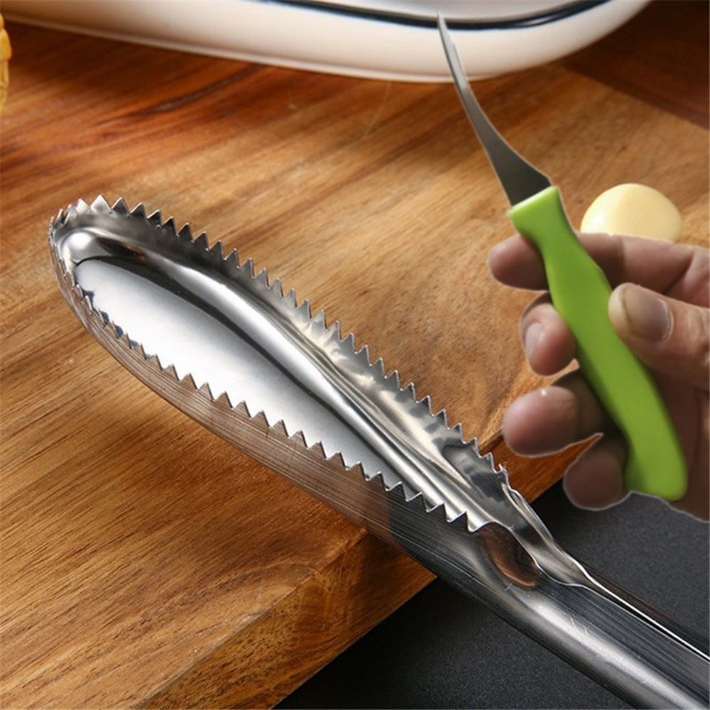 2 pack Fish Scaler Stainless Steel Fish Scaler Remover No Mess - Sturdy Fish Scale Remover Portable Fish Descaler Tool- Reliable Fish Cleaner Fish Scraper for Quick & Easy Fish Scaling Cleaning - Image 3