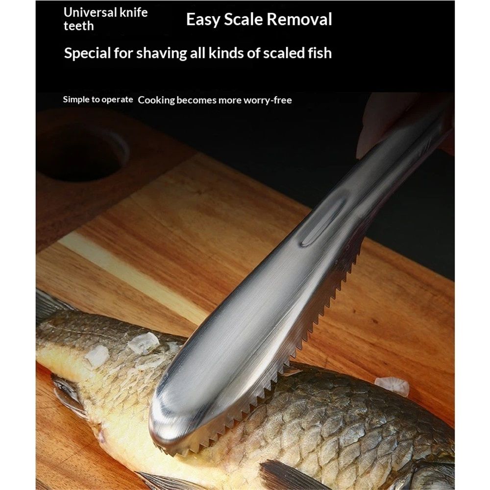 2 pack Fish Scaler Stainless Steel Fish Scaler Remover No Mess - Sturdy Fish Scale Remover Portable Fish Descaler Tool- Reliable Fish Cleaner Fish Scraper for Quick & Easy Fish Scaling Cleaning - Image 4