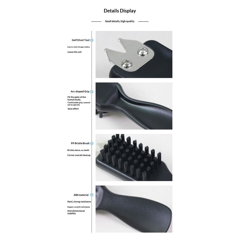 2 pack Durable Golf Shoes Brush Cleaner Dirt Mud Remover Tools fit for Golf Club Groove Cleaning Accessories - Image 4