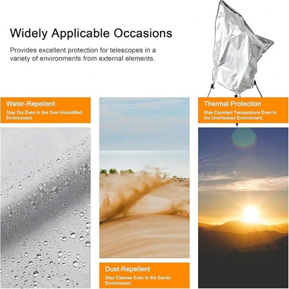 Telescope Cover with Adjustable Drawstring Waterproof Telescope Cover Outdoor Sun Protective Astronomical for indoor or Outdoor Use（160x120CM） - Image 4