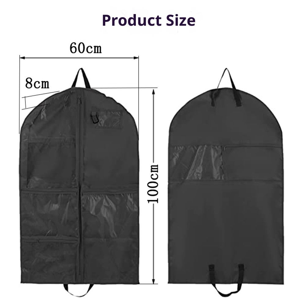 40Inch Garment Bag for Hanging Clothes, Waterproof Dance Costume Bags, Gusseted Hanging Garment Bags for Travel Storage, Kids Garment Bag, Garment Bag for Dance Competitions（Black-2 pack, oniy bag) - Image 2
