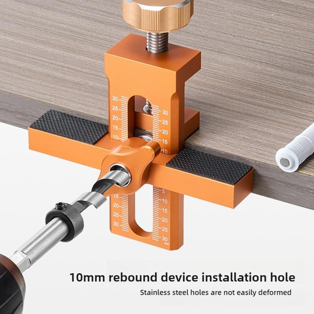 2-in-1 Cabinet Door Mounting Jig, Adjustable Cabinet Door Installation Positioner, Cabinet Door Positioning Tool Jig for Installing Frameless or Face Frame Cabinet Doors - Image 3