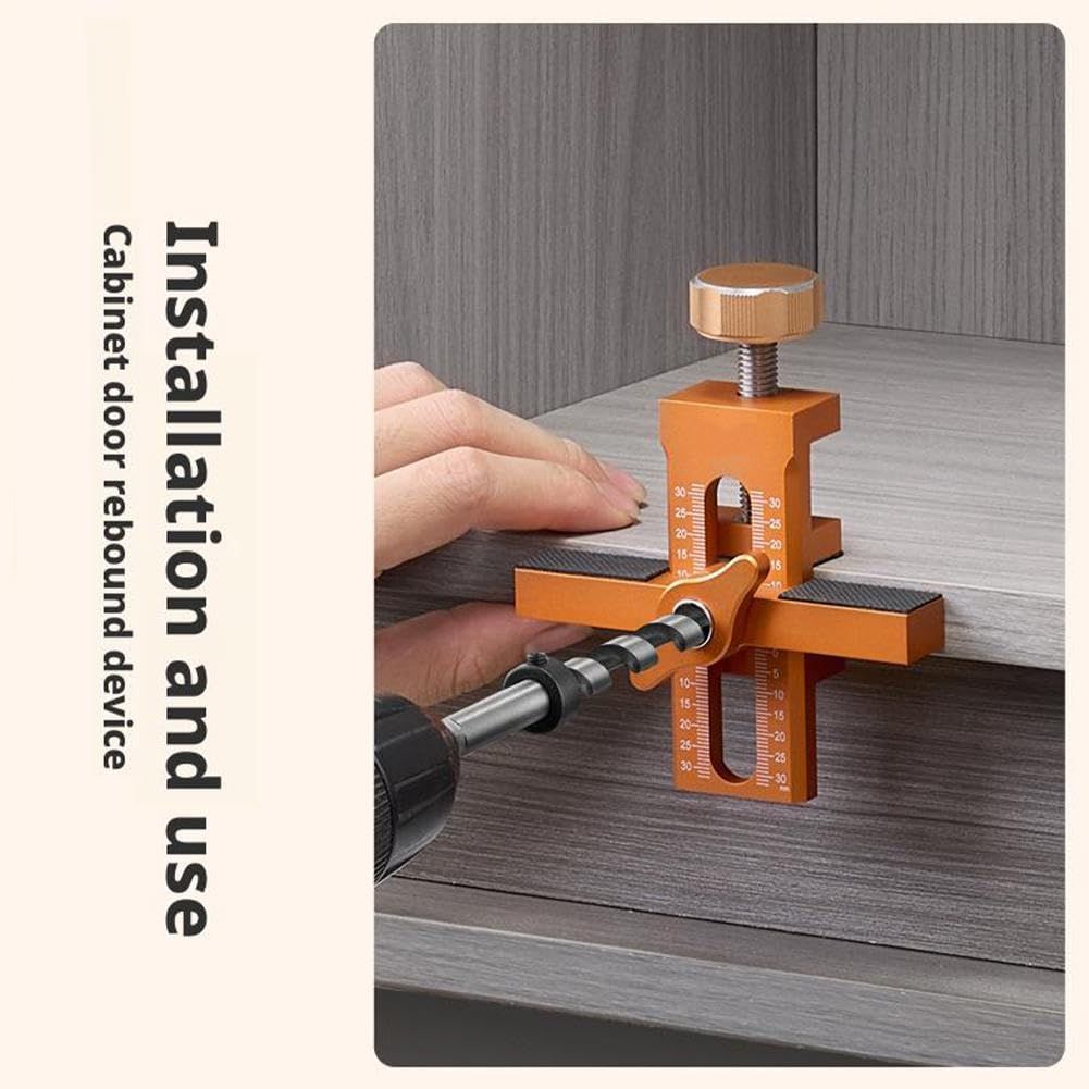 2-in-1 Cabinet Door Mounting Jig, Adjustable Cabinet Door Installation Positioner, Cabinet Door Positioning Tool Jig for Installing Frameless or Face Frame Cabinet Doors - Image 5