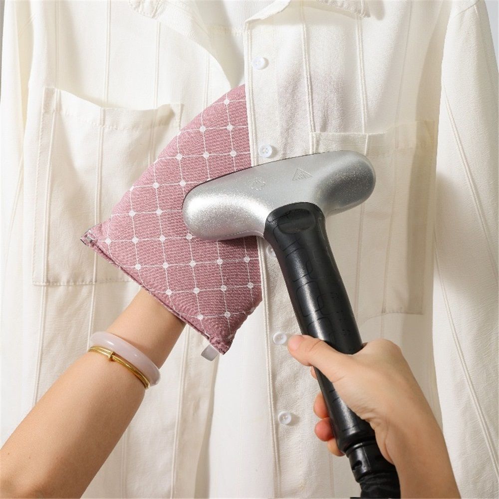 2 pack Garment Steamer Ironing Gloves Anti Steam Glove Heat Resistant Garment Steamer Mitt, Garment Steam Accessories for Clothes，pink - Image 2