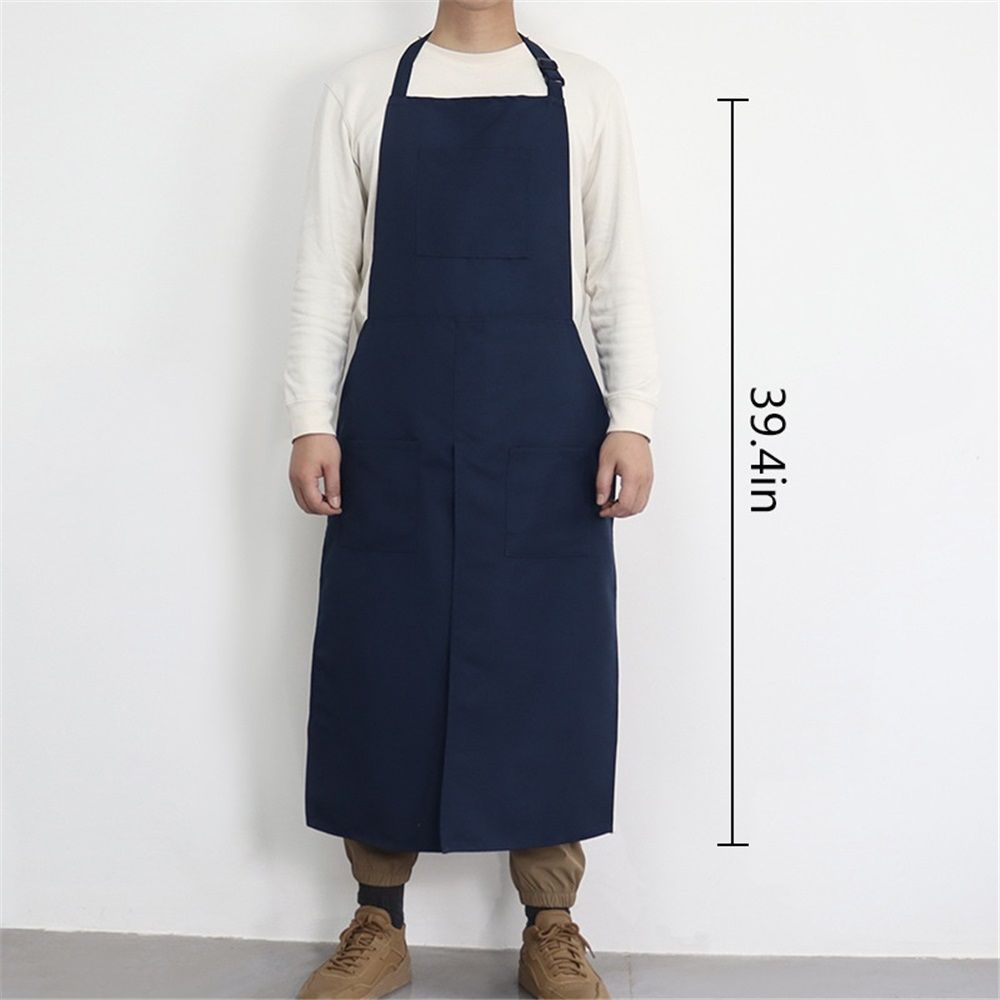 Pottery Apron Split Leg Long Artist Painting Aprons with 3 Pockets for Ceramics Clay Women Men（black） - Image 5