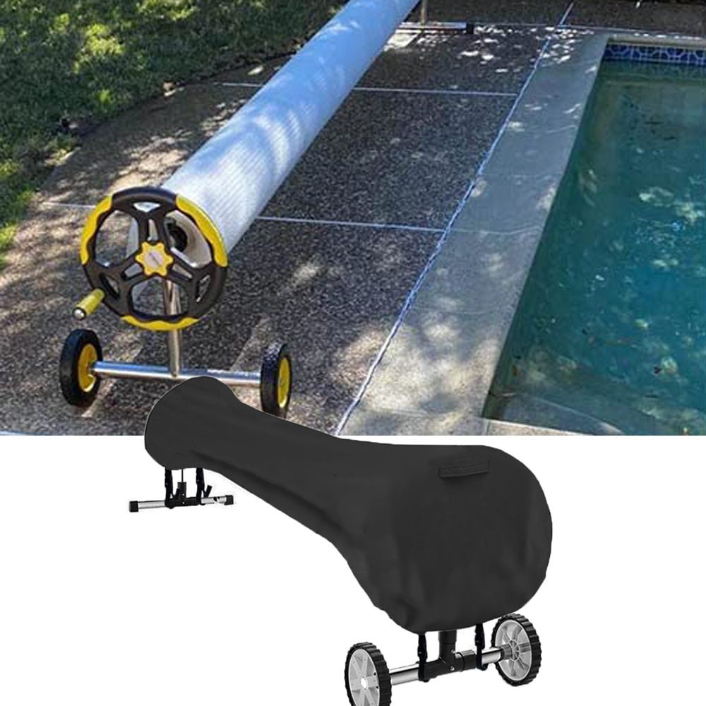 Swimming Pool Solar Reel Cover, 16 FT Pool Solar Protective Blanket Reel Cover, Waterproof Winter Reel Blanket Covers for Inground Pools - Image 2