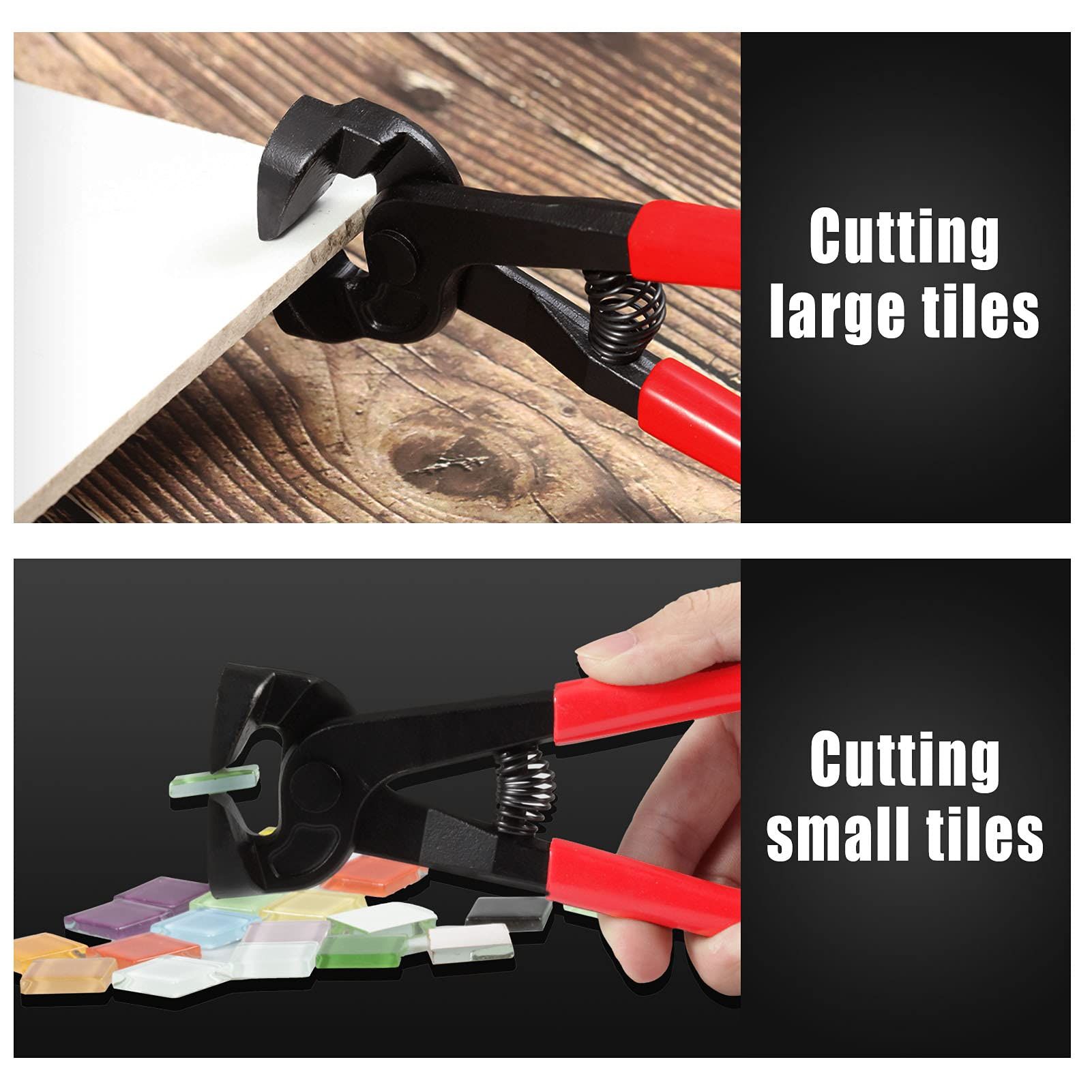 Handheld Carbon Steel High Hardness Clamp Glass Nipper Tile Cutting Tool Home Decoration DIY Tool 8in Tile Mosaic Trimmer Nipper Cutter Pliers Nipper - Image 4