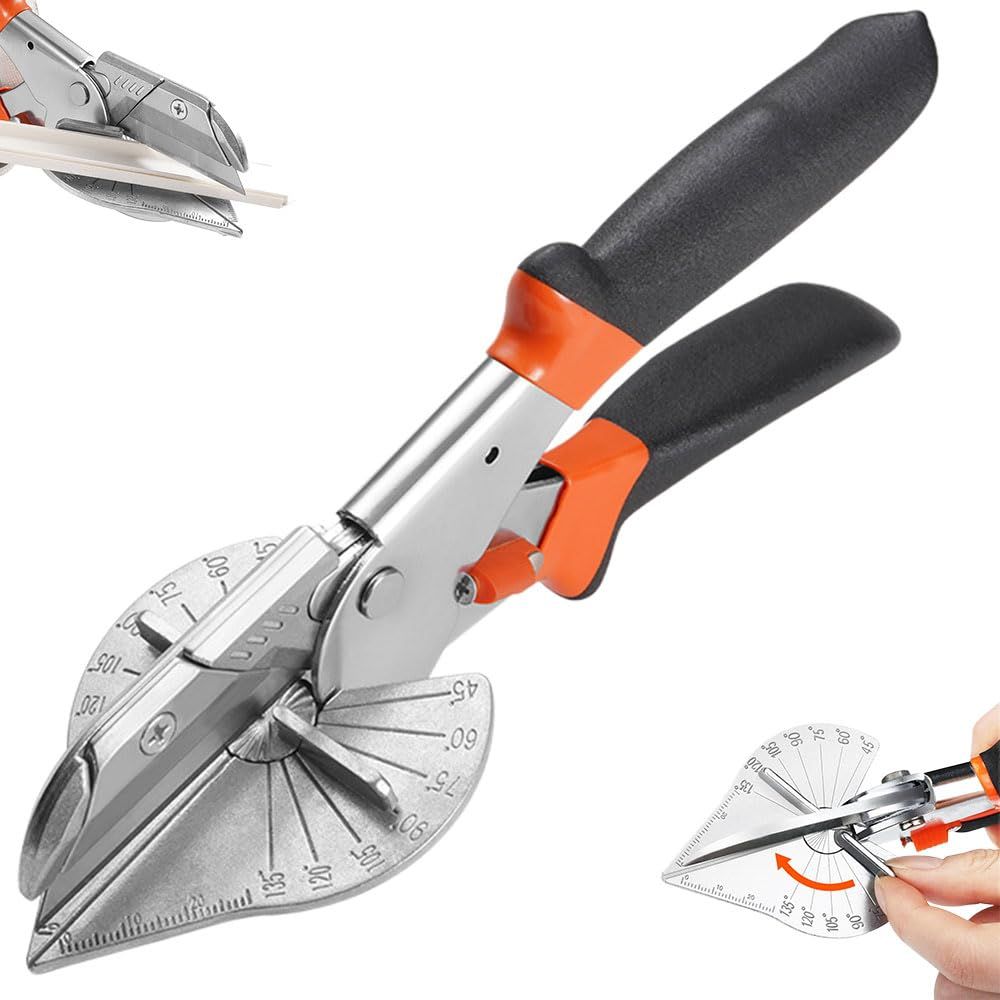 Miter Shears- Multifunctional Trunking Shears for Angular Cutting of Moulding and Trim, Adjustable at 45 to 135 Degree, Hand Tools for Cutting Soft Wood, Plastic, PVC - Image 2