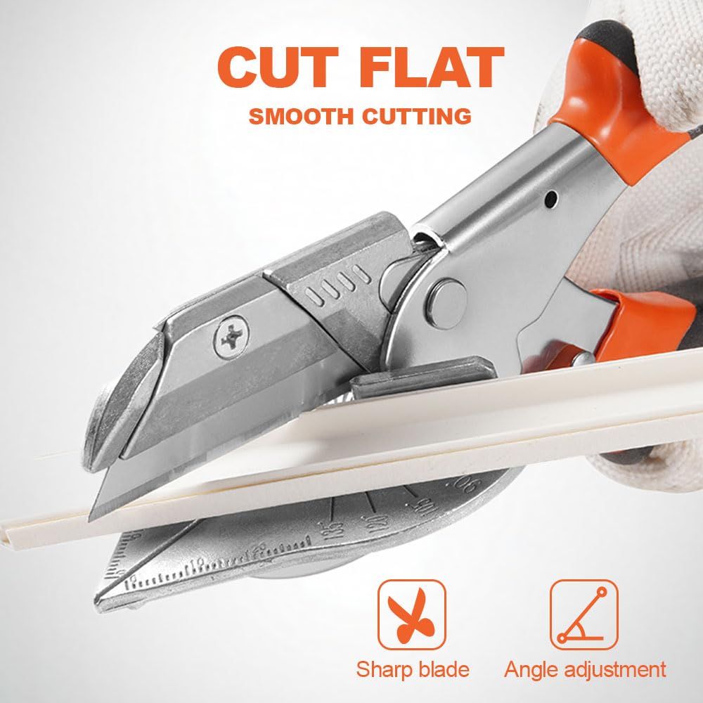 Miter Shears- Multifunctional Trunking Shears for Angular Cutting of Moulding and Trim, Adjustable at 45 to 135 Degree, Hand Tools for Cutting Soft Wood, Plastic, PVC - Image 3