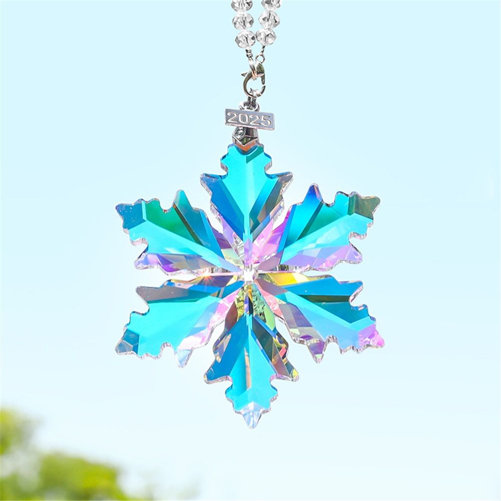 Annual Edition Christmas Snowflake Ornament,Crystal Christmas Ornaments 2025,Crystal Ornament for Christma Tree,Beautiful Ornaments for Women Girls - Image 2