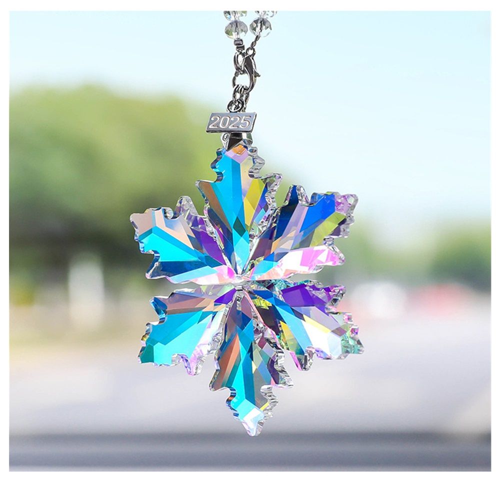 Annual Edition Christmas Snowflake Ornament,Crystal Christmas Ornaments 2025,Crystal Ornament for Christma Tree,Beautiful Ornaments for Women Girls - Image 3
