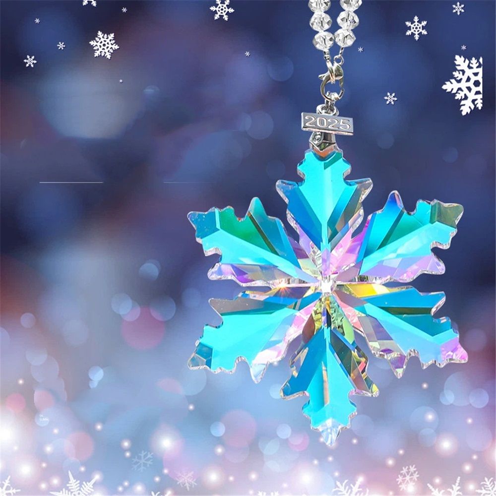 Annual Edition Christmas Snowflake Ornament,Crystal Christmas Ornaments 2025,Crystal Ornament for Christma Tree,Beautiful Ornaments for Women Girls - Image 4