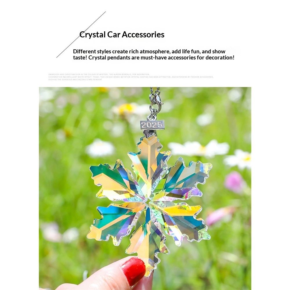 Annual Edition Christmas Snowflake Ornament,Crystal Christmas Ornaments 2025,Crystal Ornament for Christma Tree,Beautiful Ornaments for Women Girls - Image 5