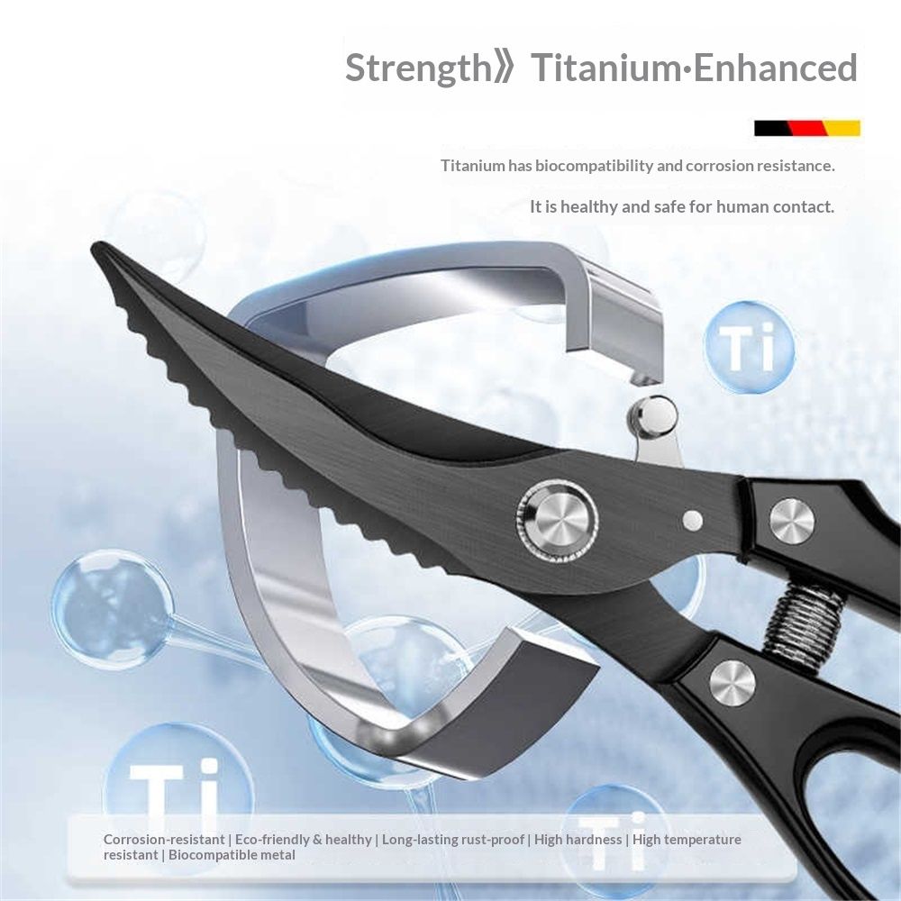 Poultry Scissors- Professional Heavy Duty Kitchen Shears for Spatchcocking Chicken and Meat Cutting- Multi-Purpose Kitchen Scissors for Food - Stainless Steel - Image 2