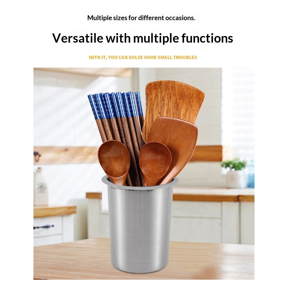 Countertop Utensil Holder Stainless Steel - Stainless Steel Utensil Holder for Kitchen and Bars, Odor and Rust Resistant, Durable and Dishwasher Safe, - Image 4
