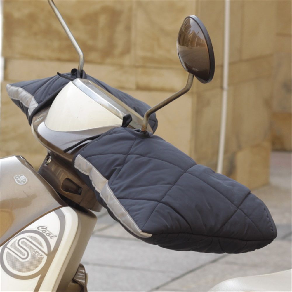 Motorcycle Handlebar Muffs Gloves Riding Cycling Mittens for Scooter E-Bike Snowmobile Cold Weather Waterproof Windproof Thermal Gloves （With reflective strip） - Image 2