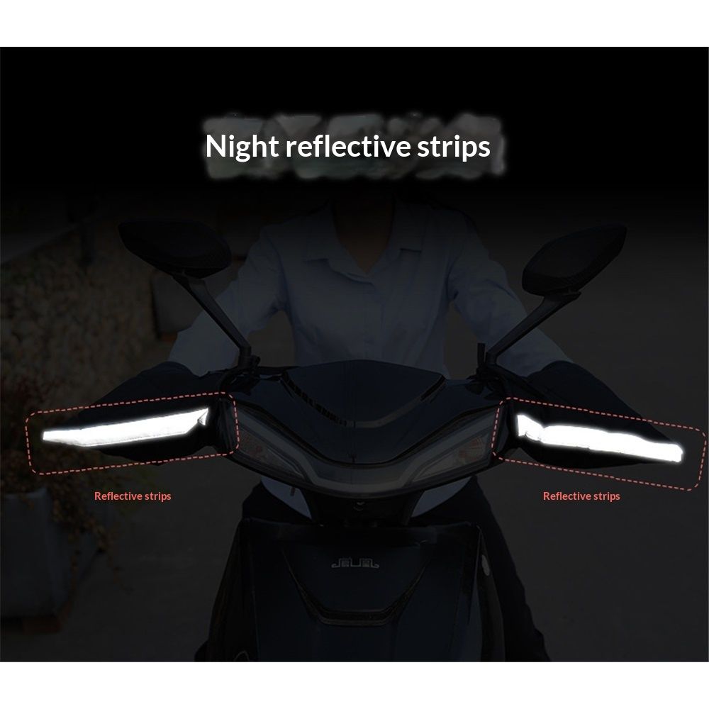 Motorcycle Handlebar Muffs Gloves Riding Cycling Mittens for Scooter E-Bike Snowmobile Cold Weather Waterproof Windproof Thermal Gloves （With reflective strip） - Image 4