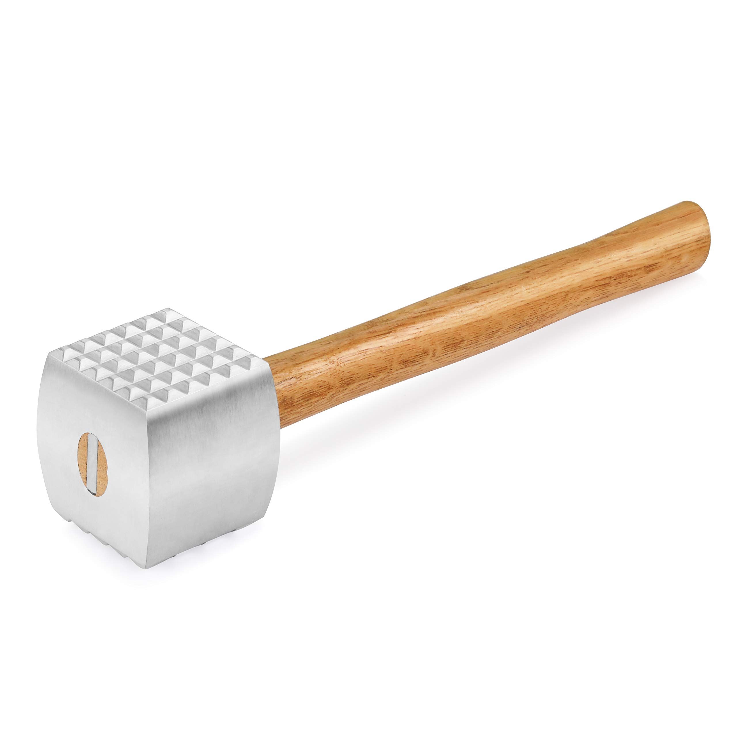 Foodservice  Wood Handle Aluminum Meat Tenderizer/Mallet/Hammer, home Western restaurant steak loosening meat hammer - Image 1