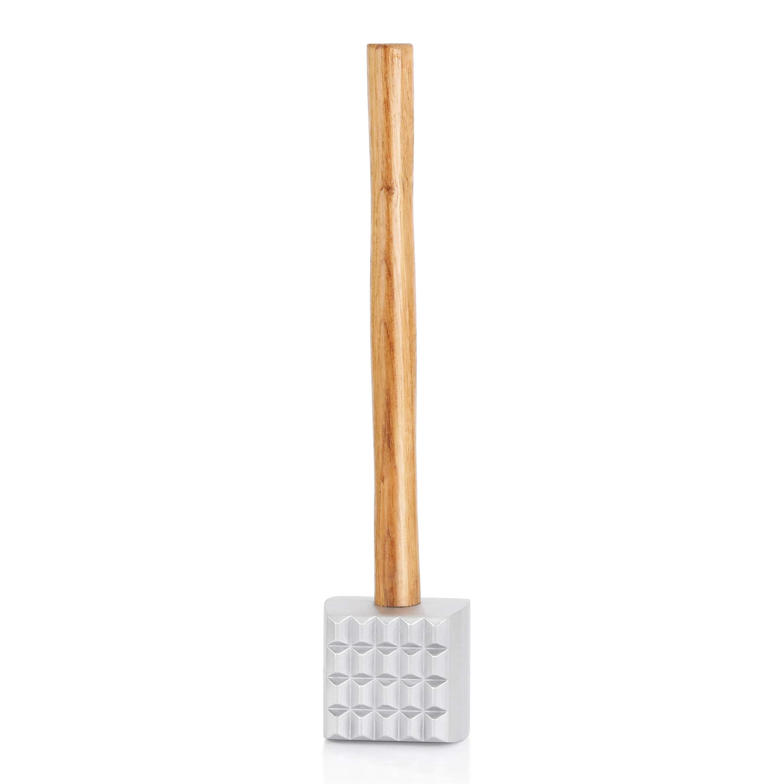 Foodservice  Wood Handle Aluminum Meat Tenderizer/Mallet/Hammer, home Western restaurant steak loosening meat hammer - Image 2