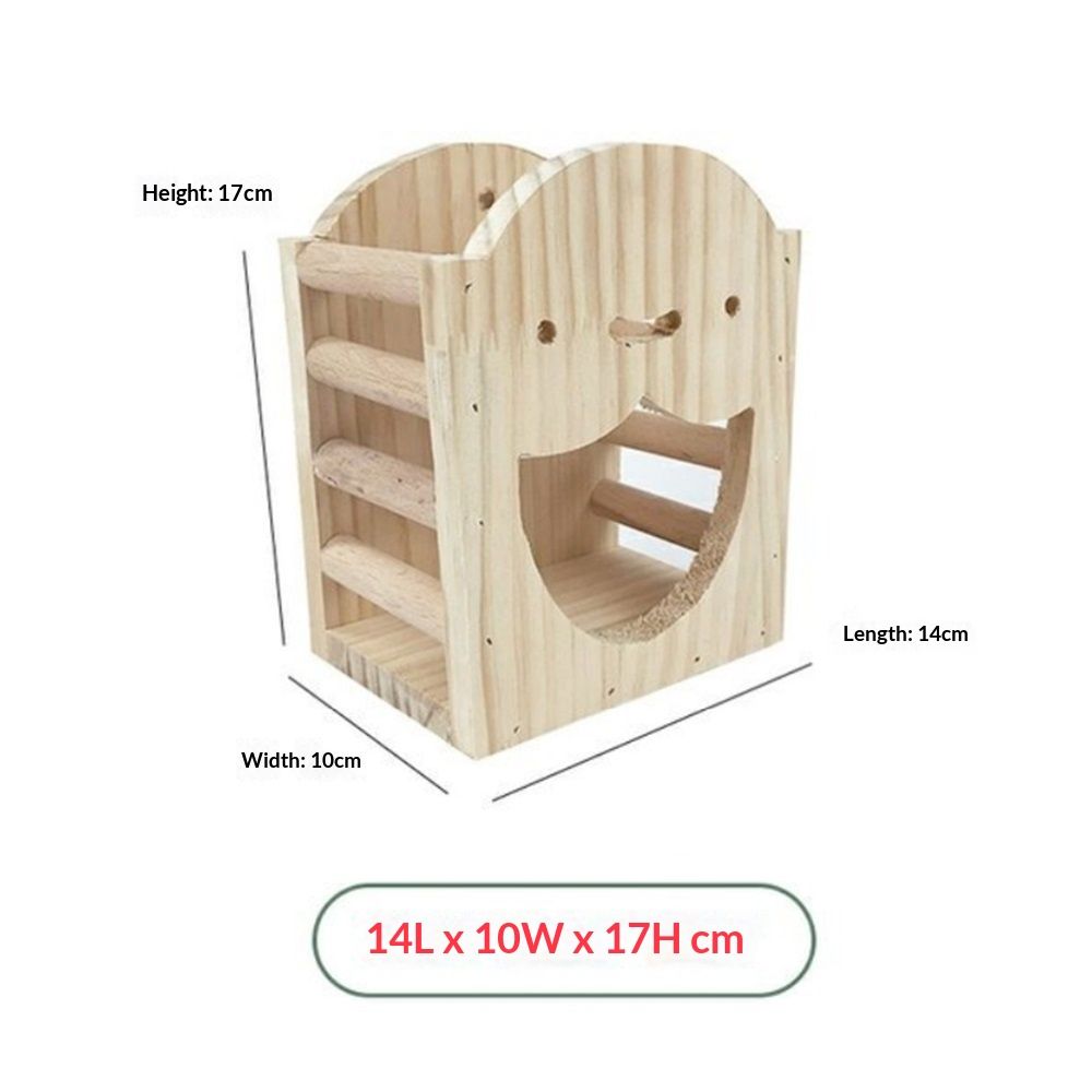 Rabbit Hay Feeder Rack Wood Grass Holder Less Wasted Hay Box Food Feeding Manger Hanging Hay Dispenser for Bunny Chinchilla Guinea Pigs Small Animals（Smiling Grass Frame） - Image 5