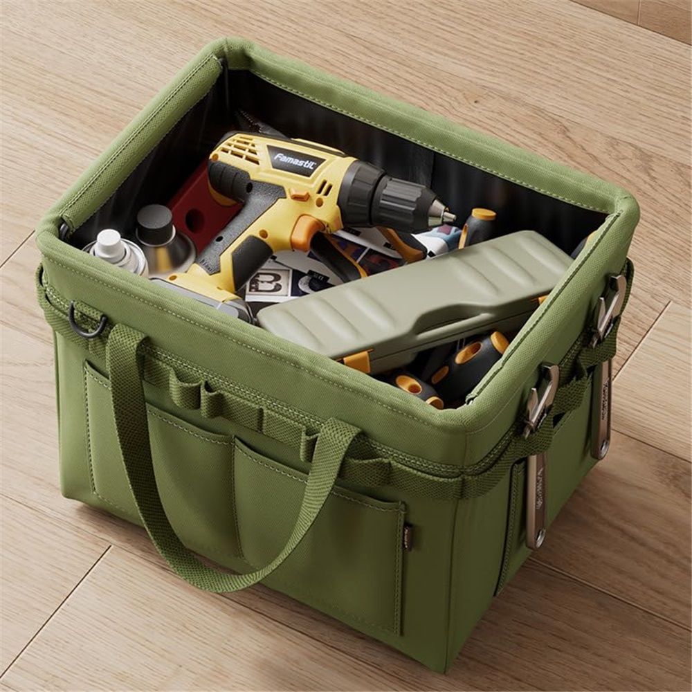 Car trunk storage, multifunctional storage toolbox, heavy-duty tool storage bag, multi pocket foldable storage, portable and portable - Image 4