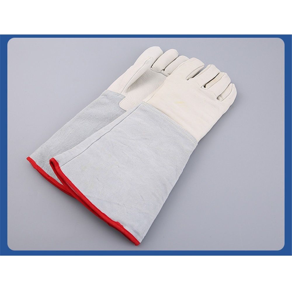 Cryogenic Gloves 40cm Long Mid-arm LN2 Protective Gloves for Liquid Nitrogen/Dry Ice/Cold Storage - Image 3