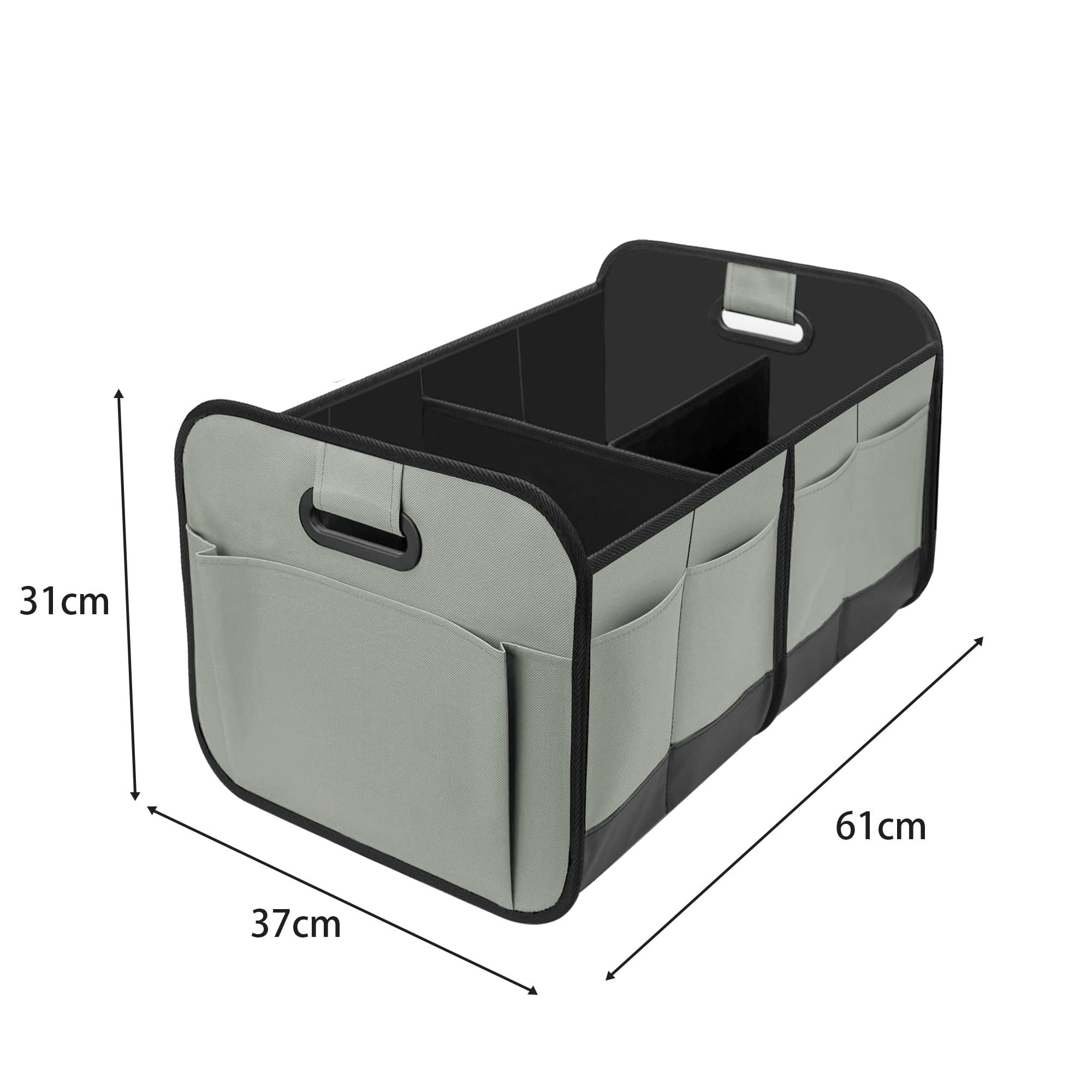 Car Trunk Organizer, Car Storage Organizer with 70L Large Capacity Waterproof Collapsible and 10 Pockets, Oxford,Trunk Organizer for Car （Grey） - Image 5