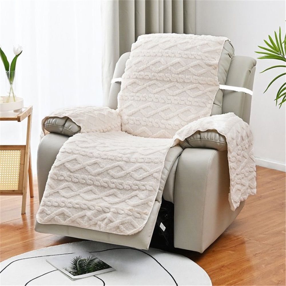 lounge chair cover, 21.7-inch washable quilted lounge chair cover, pet/children's furniture protection cover (beige) - Image 2