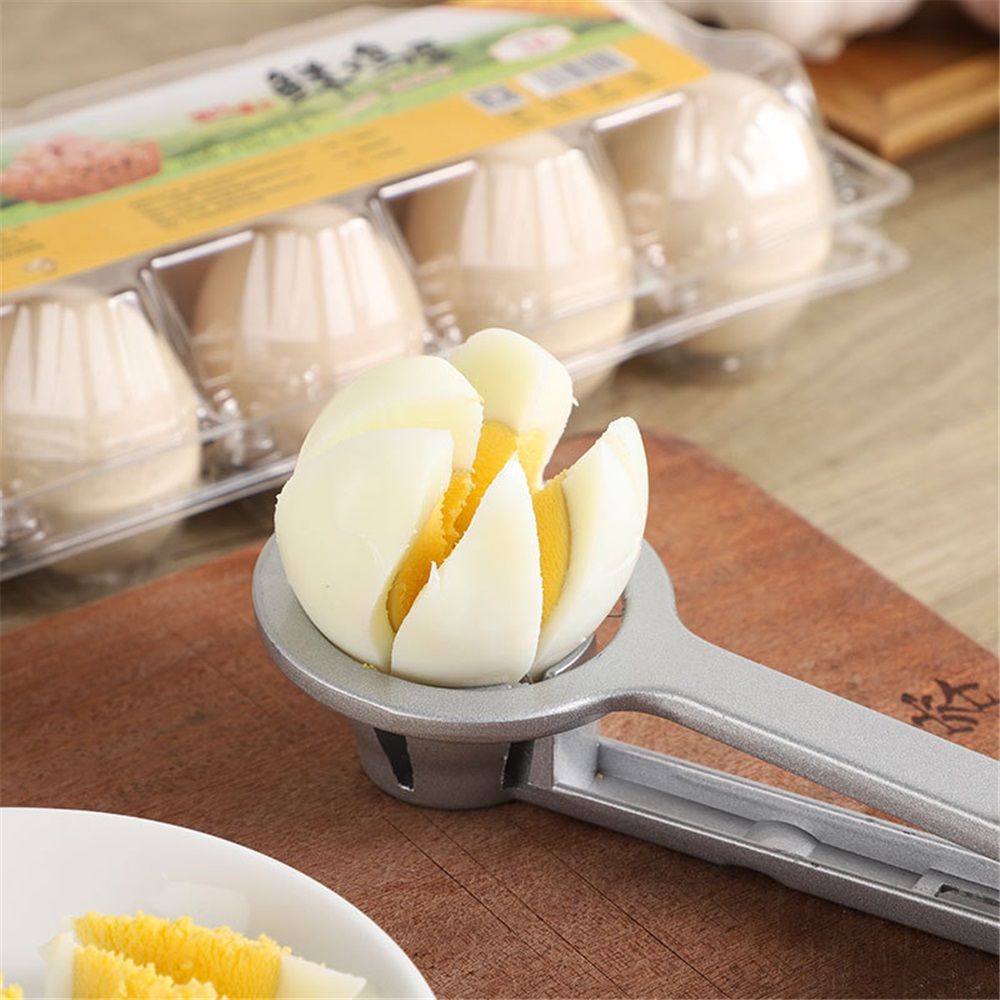 Best Utensils Stainless Steel Egg Slicer Wedger Cutter, Divides Hard Boiled Eggs Into 6 Equal Segments In One Action - Image 2