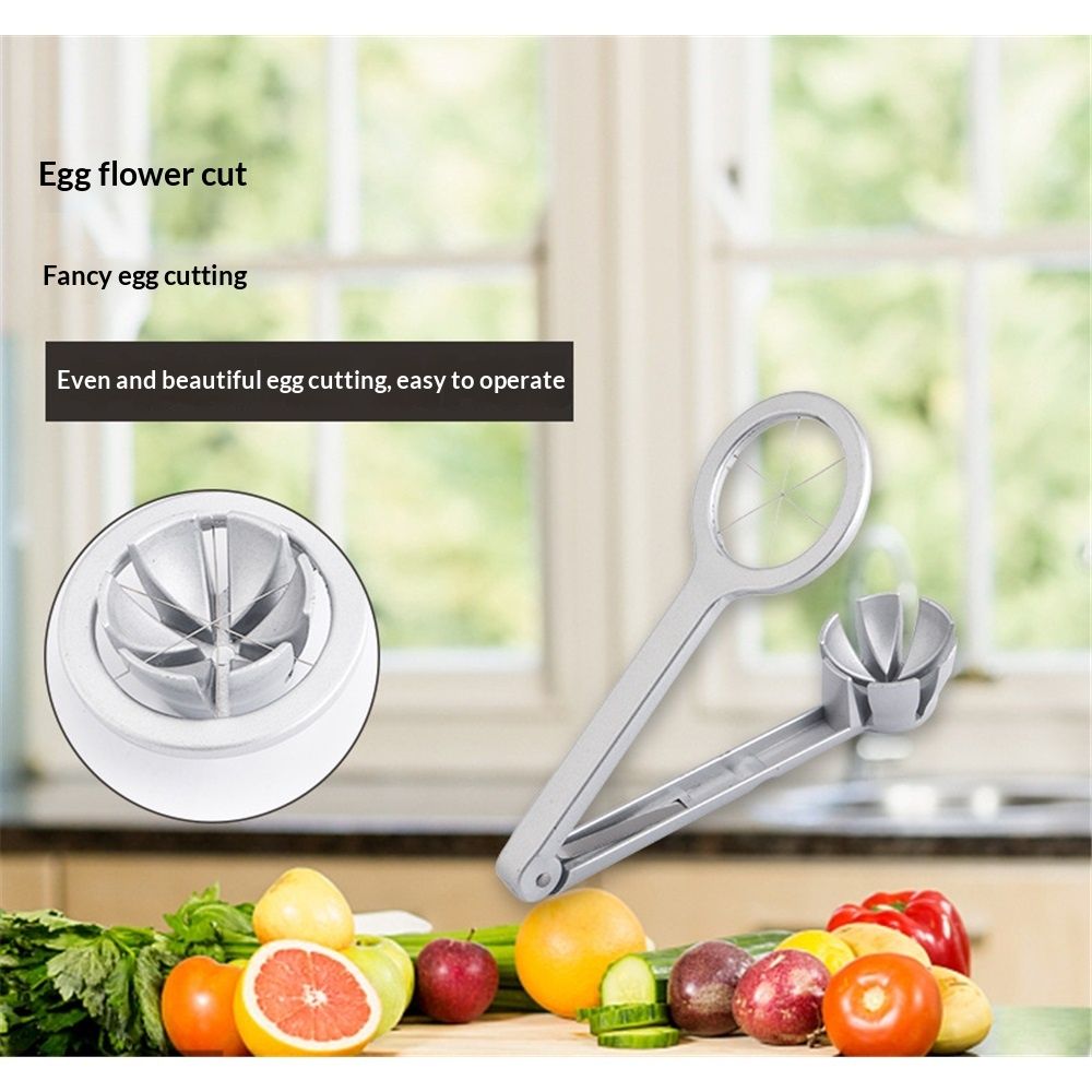 Best Utensils Stainless Steel Egg Slicer Wedger Cutter, Divides Hard Boiled Eggs Into 6 Equal Segments In One Action - Image 4