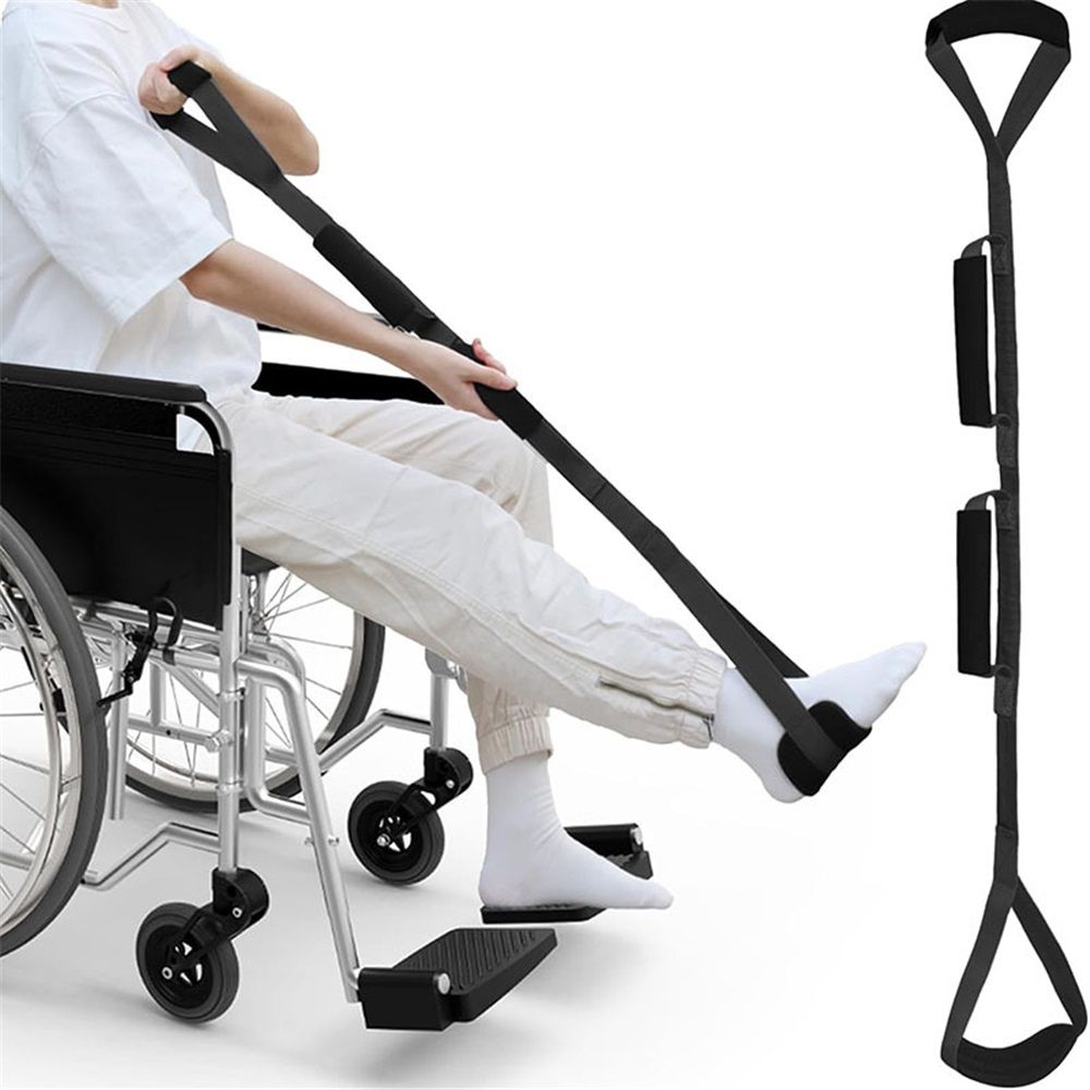 Multi-Loop Leg Lifter Strap 42 in,Rigid Hand Strap Padded Foot Loop with 3 Hand Grips Aid Device for Recovering Getting in and Out of Bed, Couch, Car and Wheelchair - for Adults,Elderly Women and Men - Image 1
