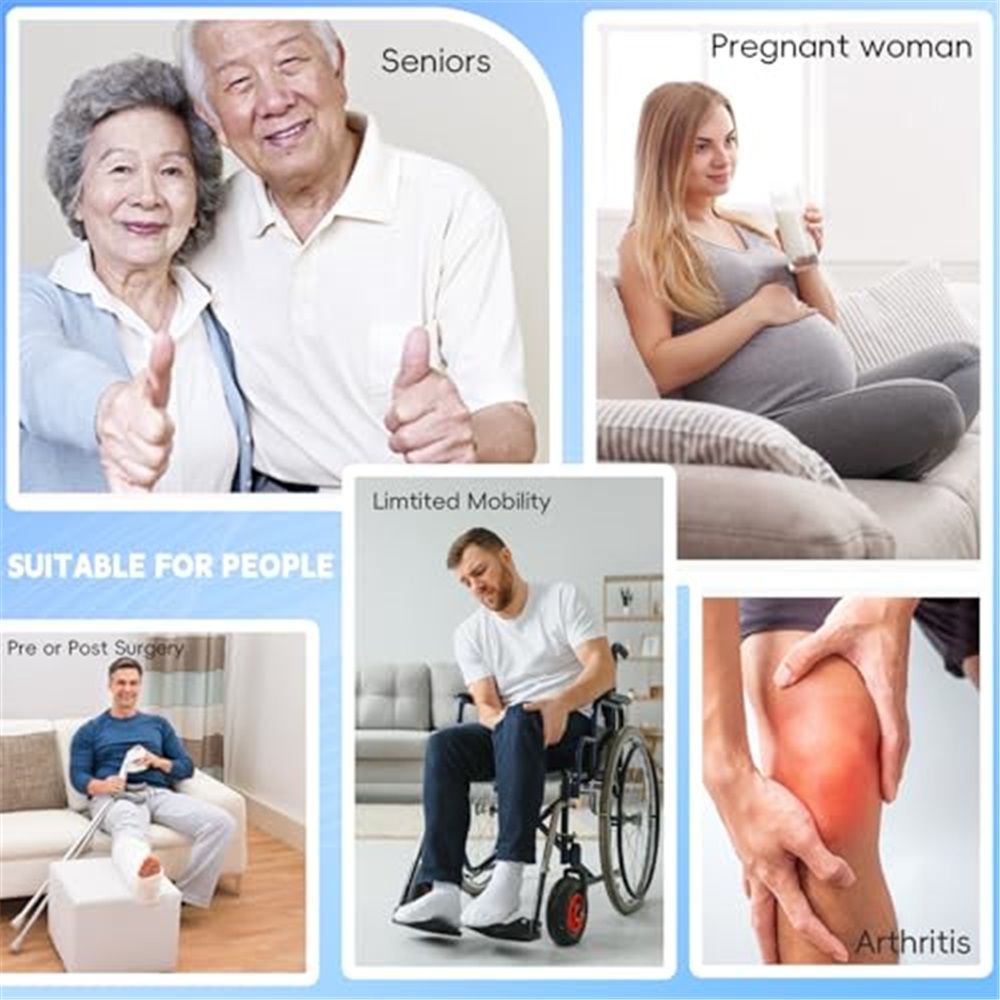 Multi-Loop Leg Lifter Strap 42 in,Rigid Hand Strap Padded Foot Loop with 3 Hand Grips Aid Device for Recovering Getting in and Out of Bed, Couch, Car and Wheelchair - for Adults,Elderly Women and Men - Image 5